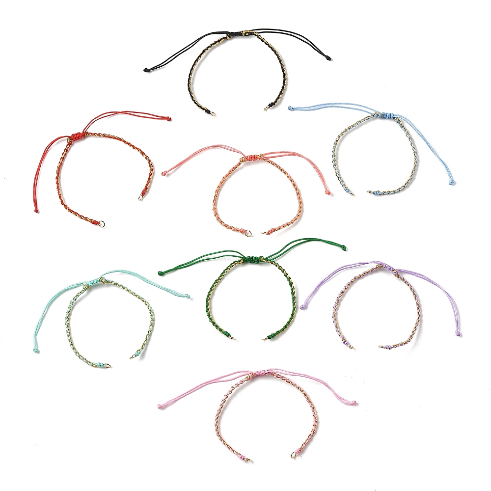 Jump Rope - 8 stuks verstelbare, gevlochten nylon armbandkoord,
