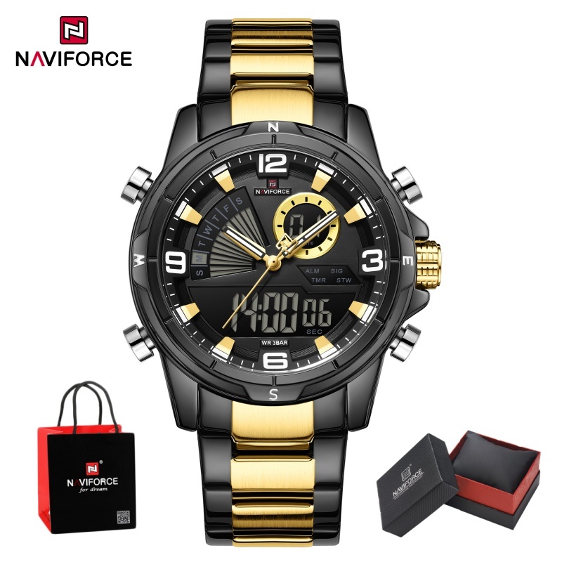 Resistance Band - NAVIFORCE Herenhorloge met dubbel display 3ATM