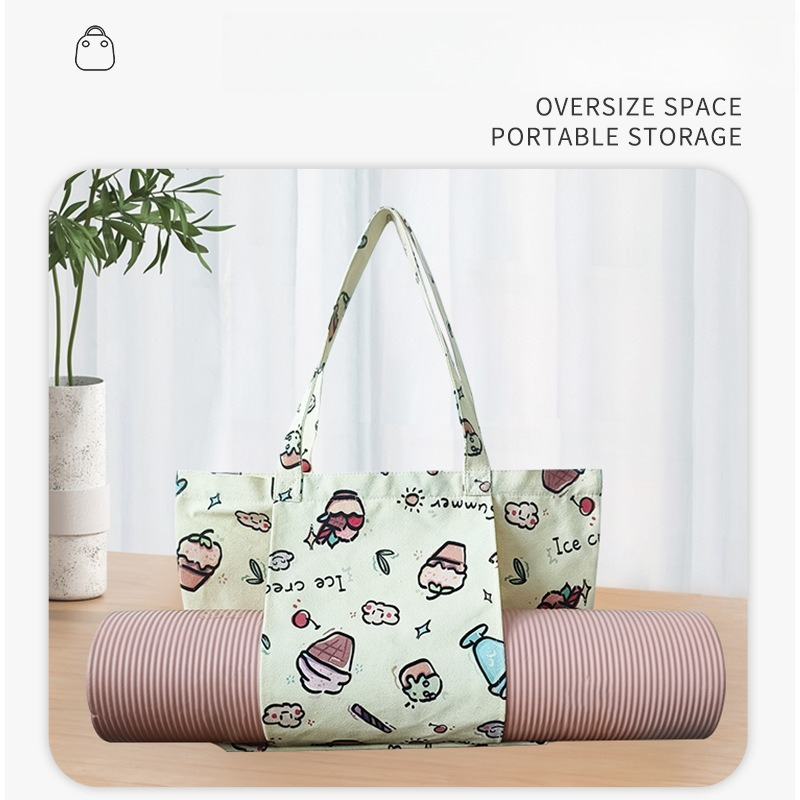 Yogamat-tas van canvas met blo - Yoga Mat recensie en prijs