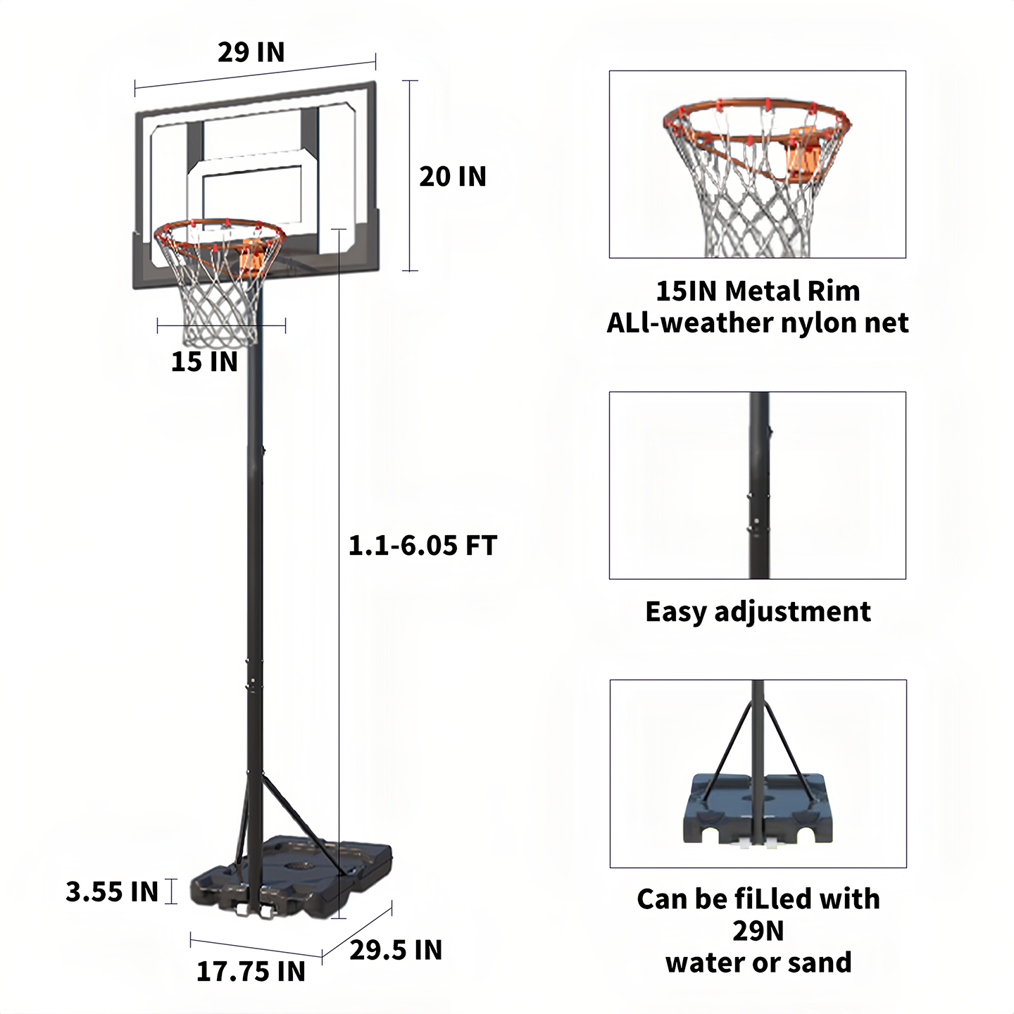 Basketbalring voor de groothan - Basketball Hoop recensie en prijs
