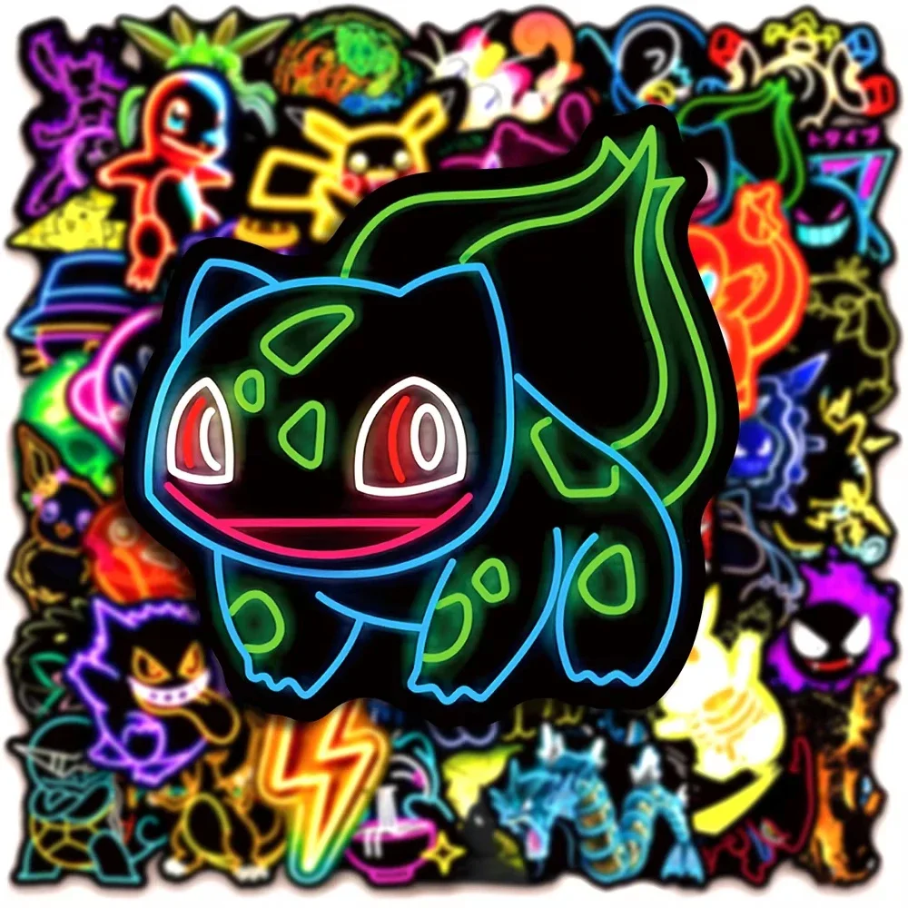 100 stuks neon Pokémon-sticker - Skateboard recensie en prijs