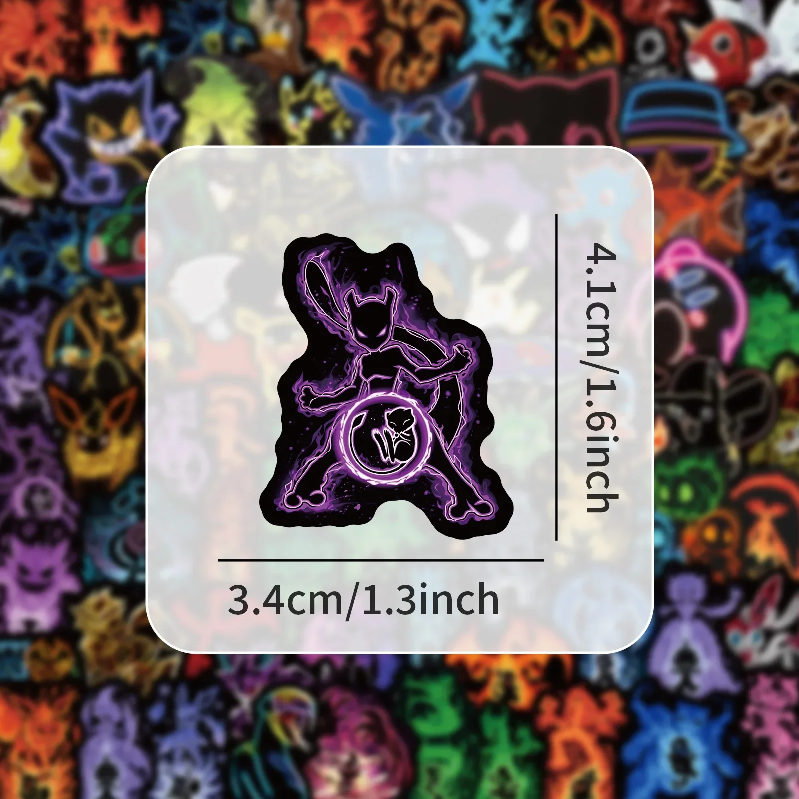 100 stuks neon Pokémon-sticker - Skateboard recensie en prijs